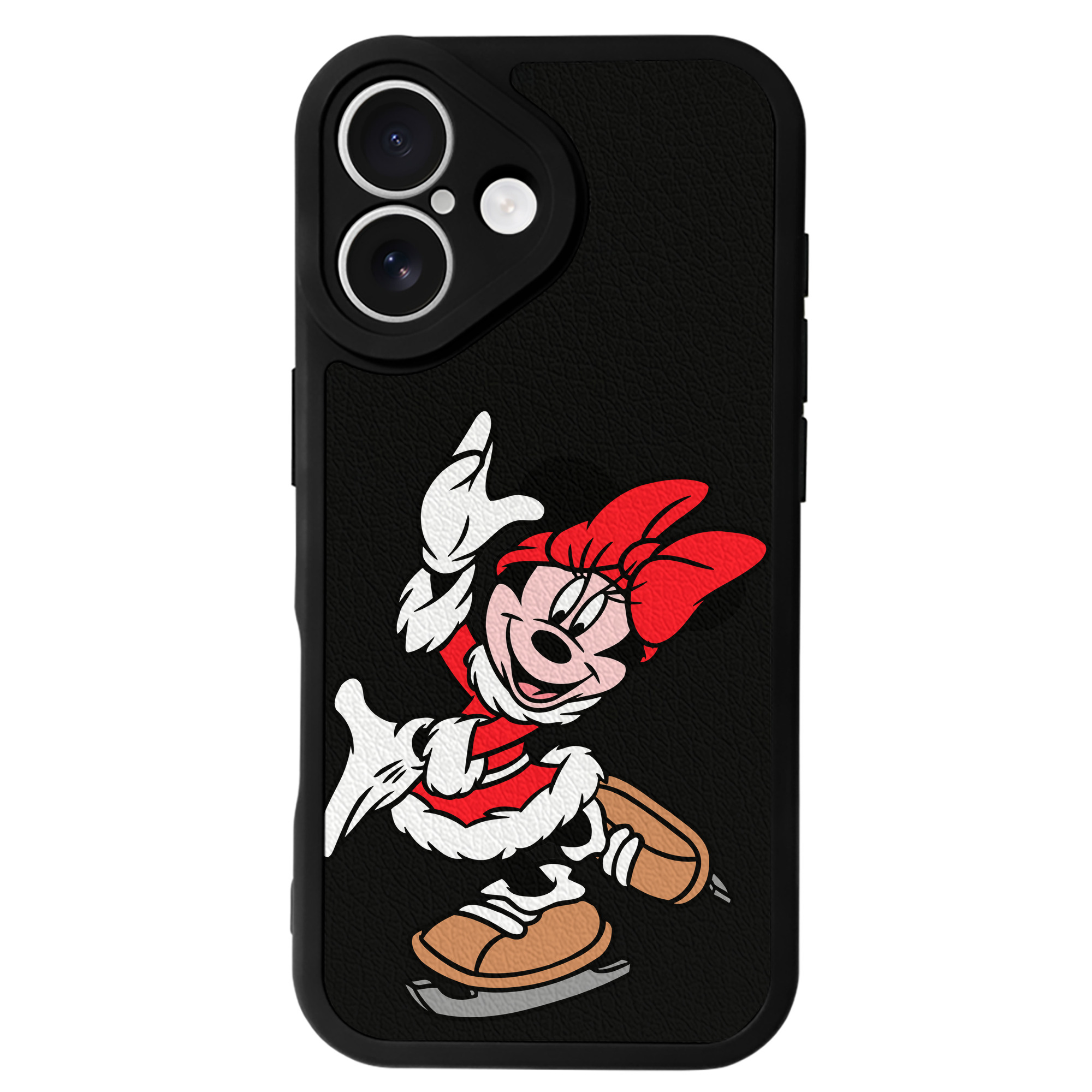 （画像用） ミッキーマウス Mickey Mouse 【iPhone 16シリーズ対応】シリコンスマホケース（レザー調） 材質：シリコン